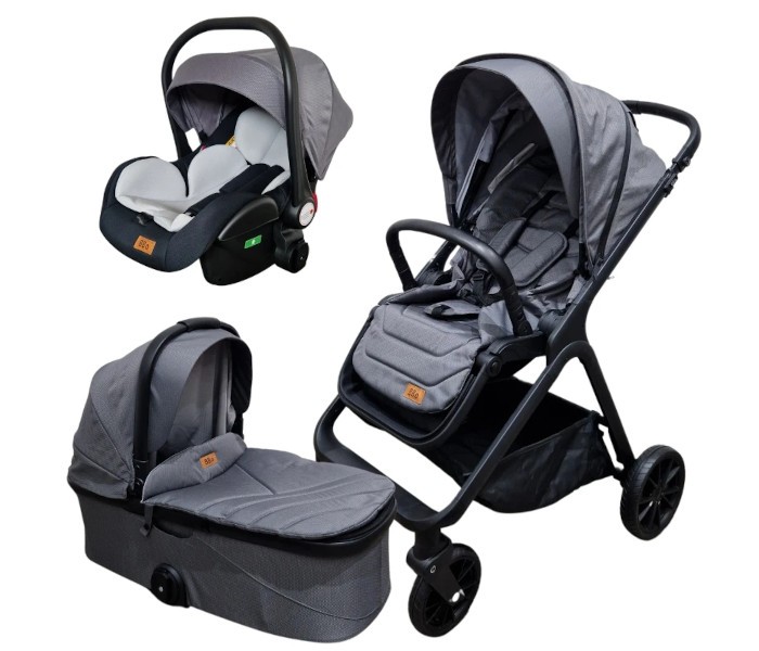 BBO A5 Mamamia Kolica za bebe 3u1, Do 22kg, Siva
