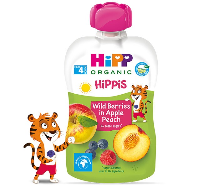 HIPP Voćni pire za bebe jabuka, breskva i šumsko voće 100g