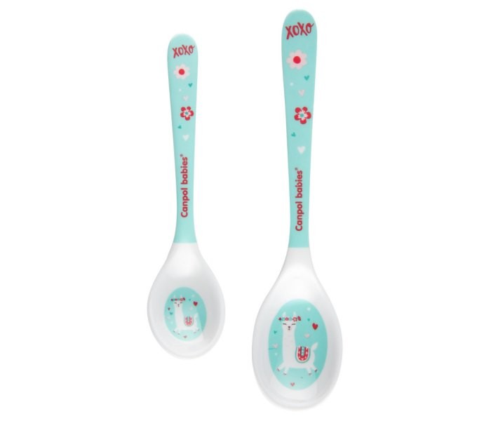 CANPOL BABIES Set kašika za bebe 4/530 Melamine Exotic Animals tirkizni
