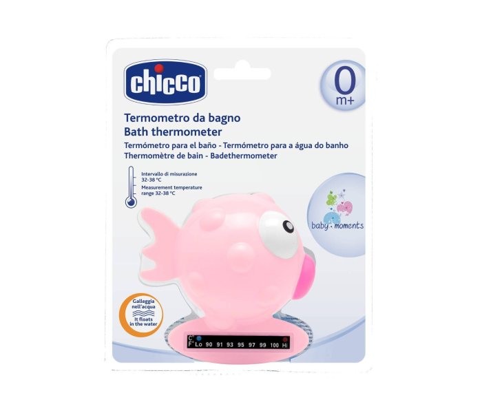 Chicco Termometar za kupanje beba Riba, Roze