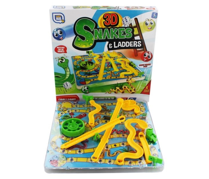 FUNVILLE Društvena igra 3D Snakes & Ladders