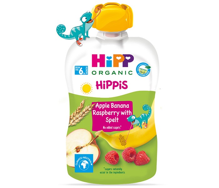 HIPP Voćni pire za bebe jabuka, banana, malina, 100g