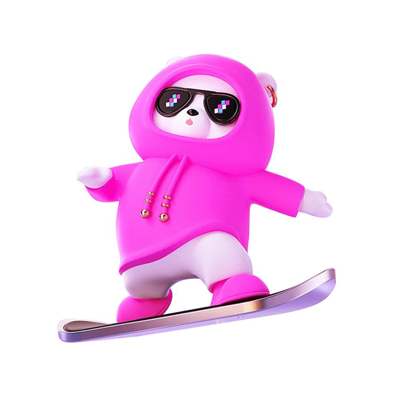 Auto igracka JWD Snowboard Teddy, Roze