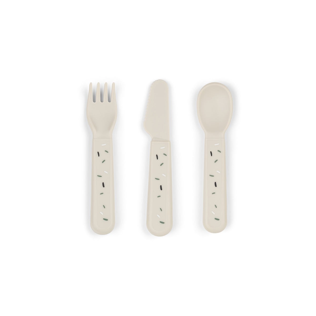 DONE BY DEER Pribor za jelo Foodie Confetti, Sivi