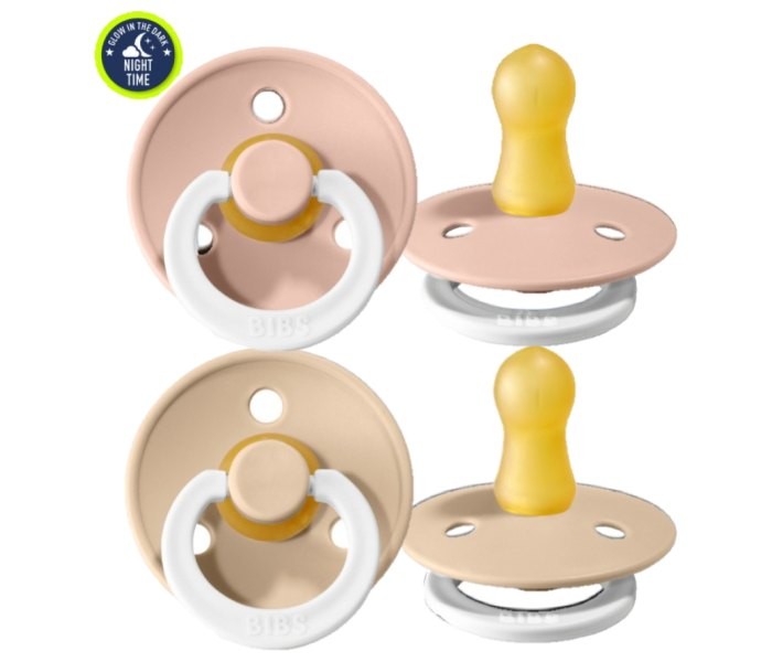 BIBS Cucle, Svetleće, 6-18m, 2 komada, Blush night & Vanilla night