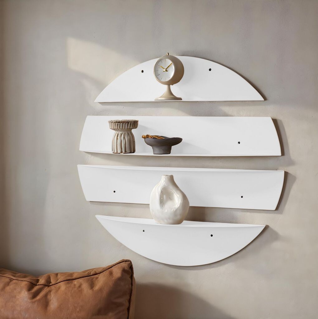 Hanah Home Zidna polica Vlnt118Byz, Bela