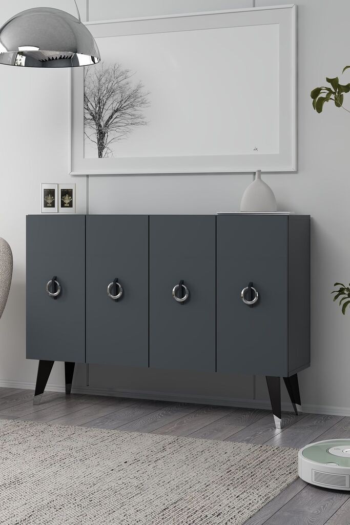 Hanah Home Komoda 8184KM-32, Anthracit-siva