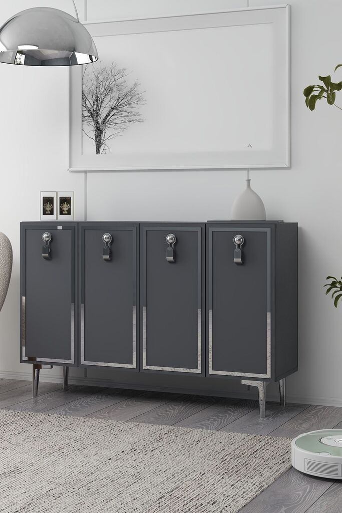 Hanah Home Komoda 8186KM-64, Anthracit-siva