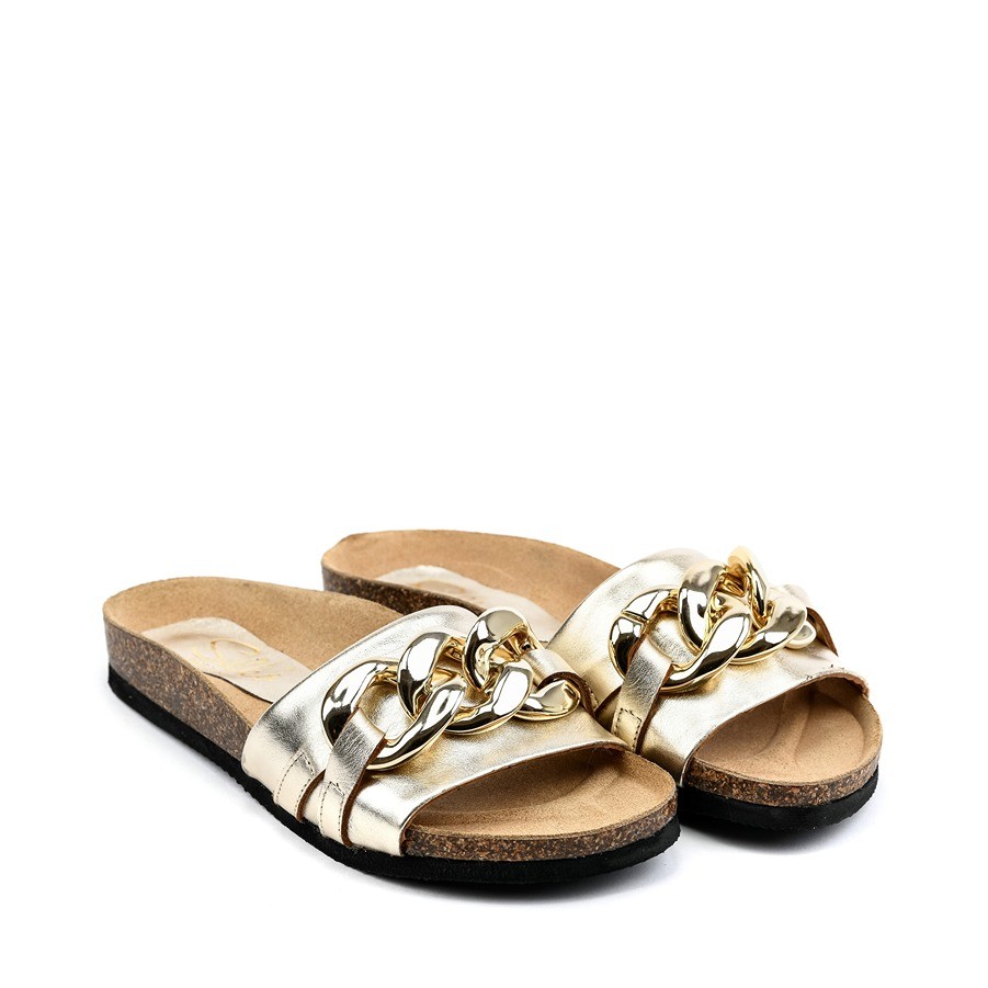 SILKO Ženske papuče ISA01, Zlatne boje