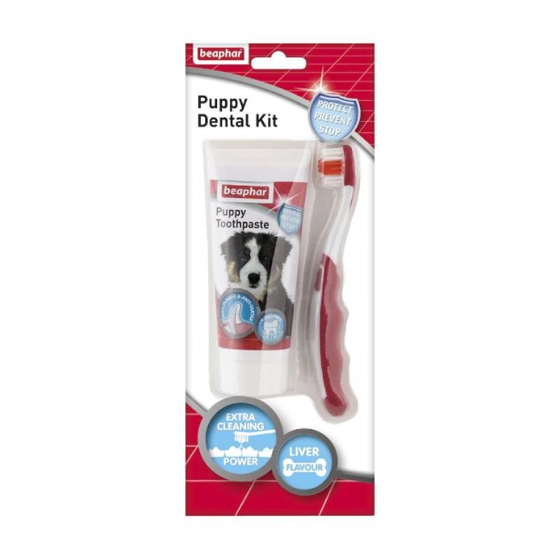 BEAPHAR Dentalni set za štence 50gr crveni