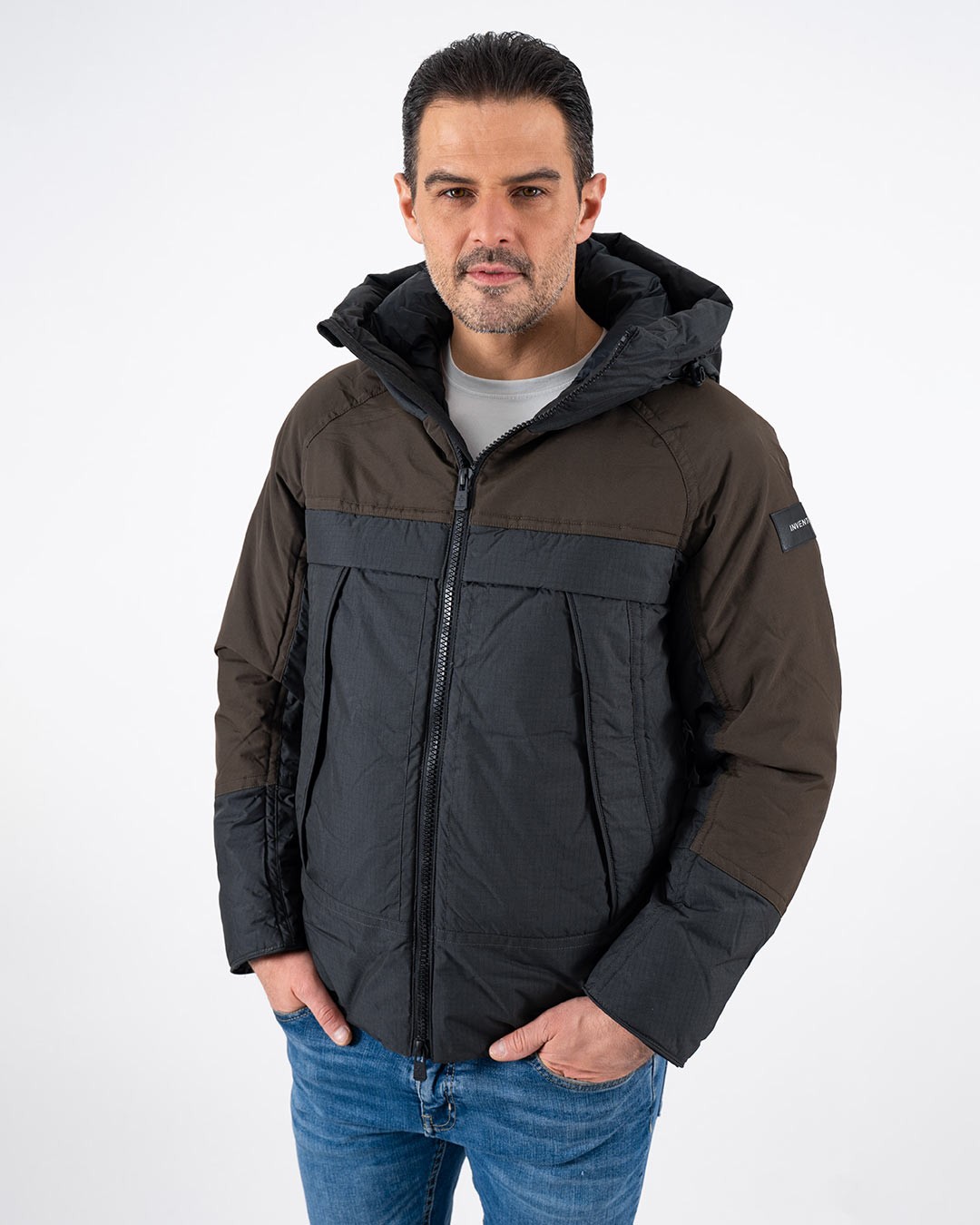 INVENTO Muška jakna Bob, Maslinasta