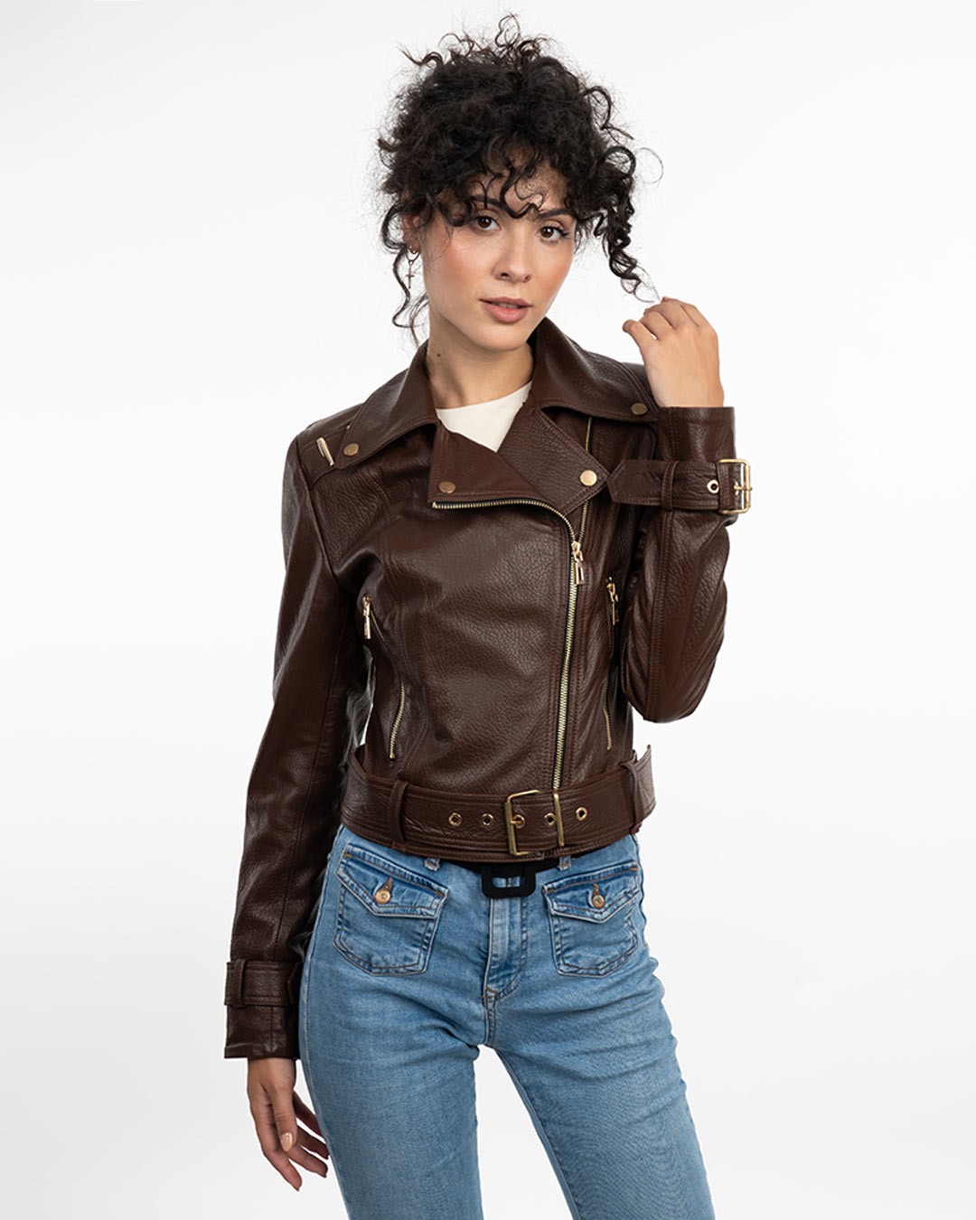 LA FORCE Ženska kožna jakna Aurora, Braon