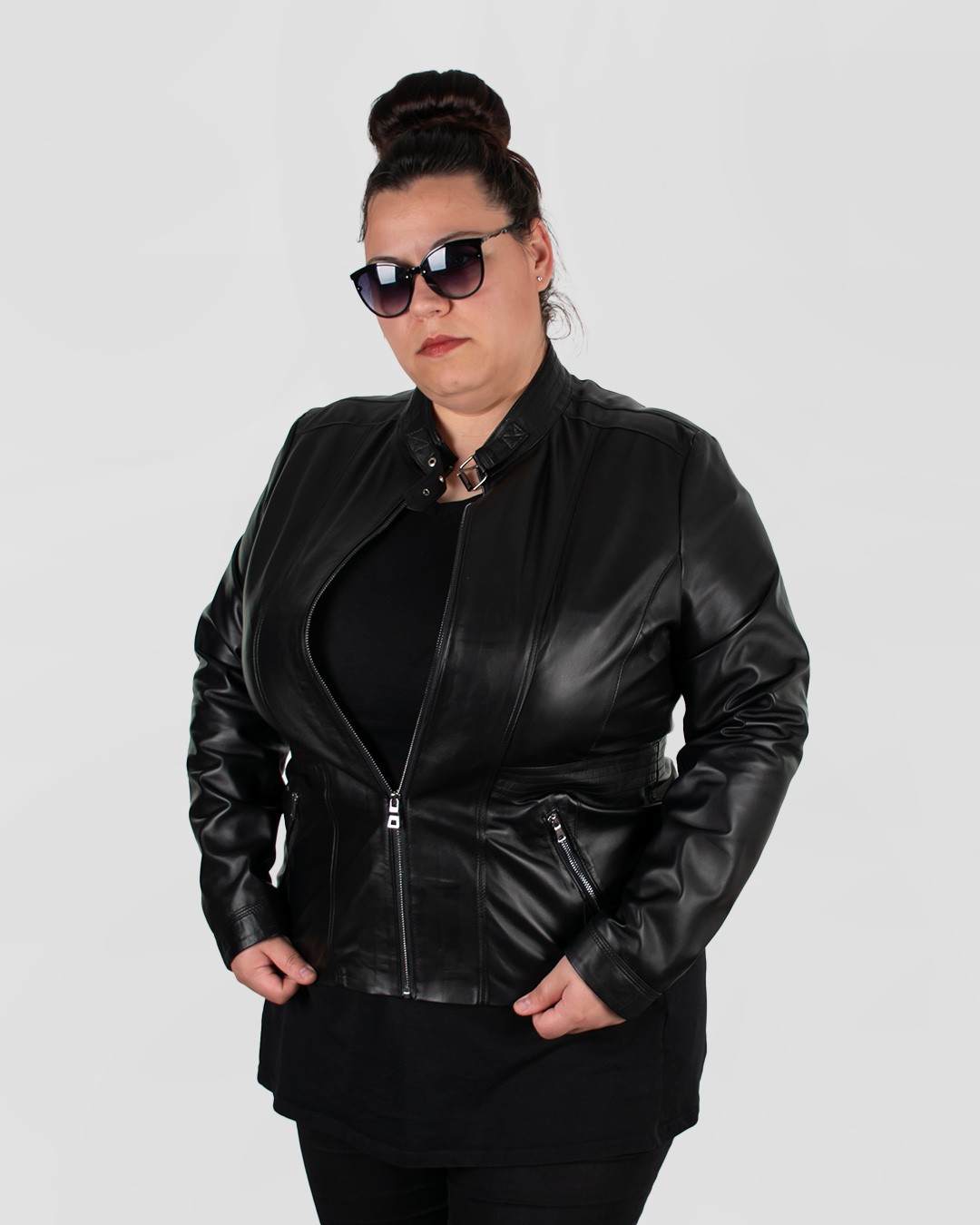 LA FORCE Ženska kožna jakna Big Gloria, Crna