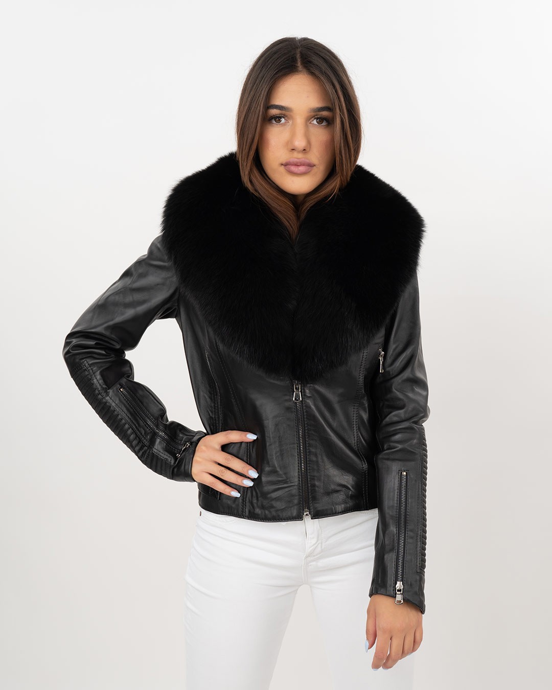 LA FORCE Ženska kožna jakna Ursula, Crna