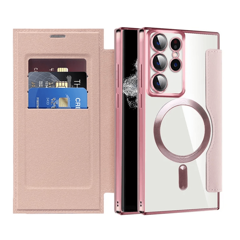 Maskica za Samsung Galaxy S22 Ultra roze Magsafe Lux Bi Fold