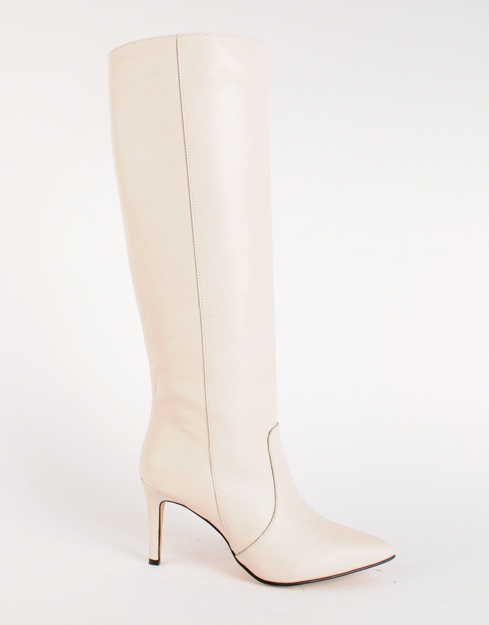 Paar Ženske kožne čizme na štiklu 49504-3, Bele