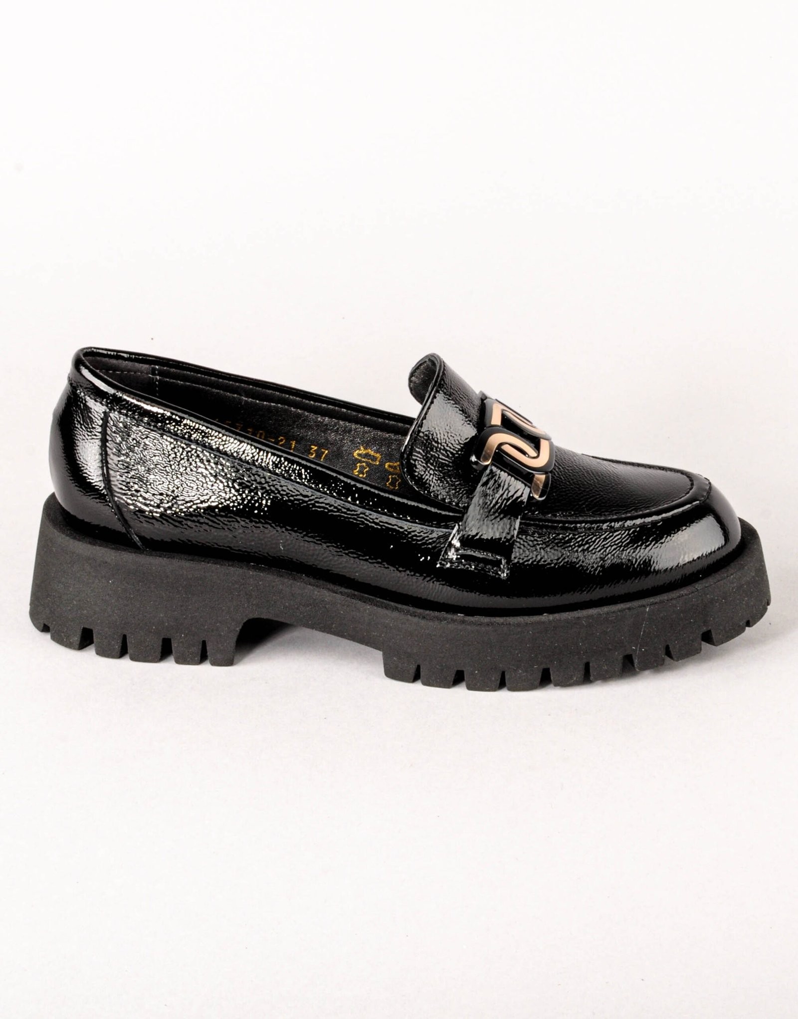 Paar Ženske kožne mokasine 45710-21, Crne