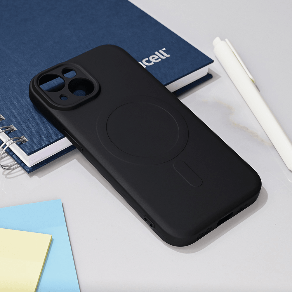Maska za telefon iPhone 15 TERACELL GIULIETTA, Magsafe, Crna