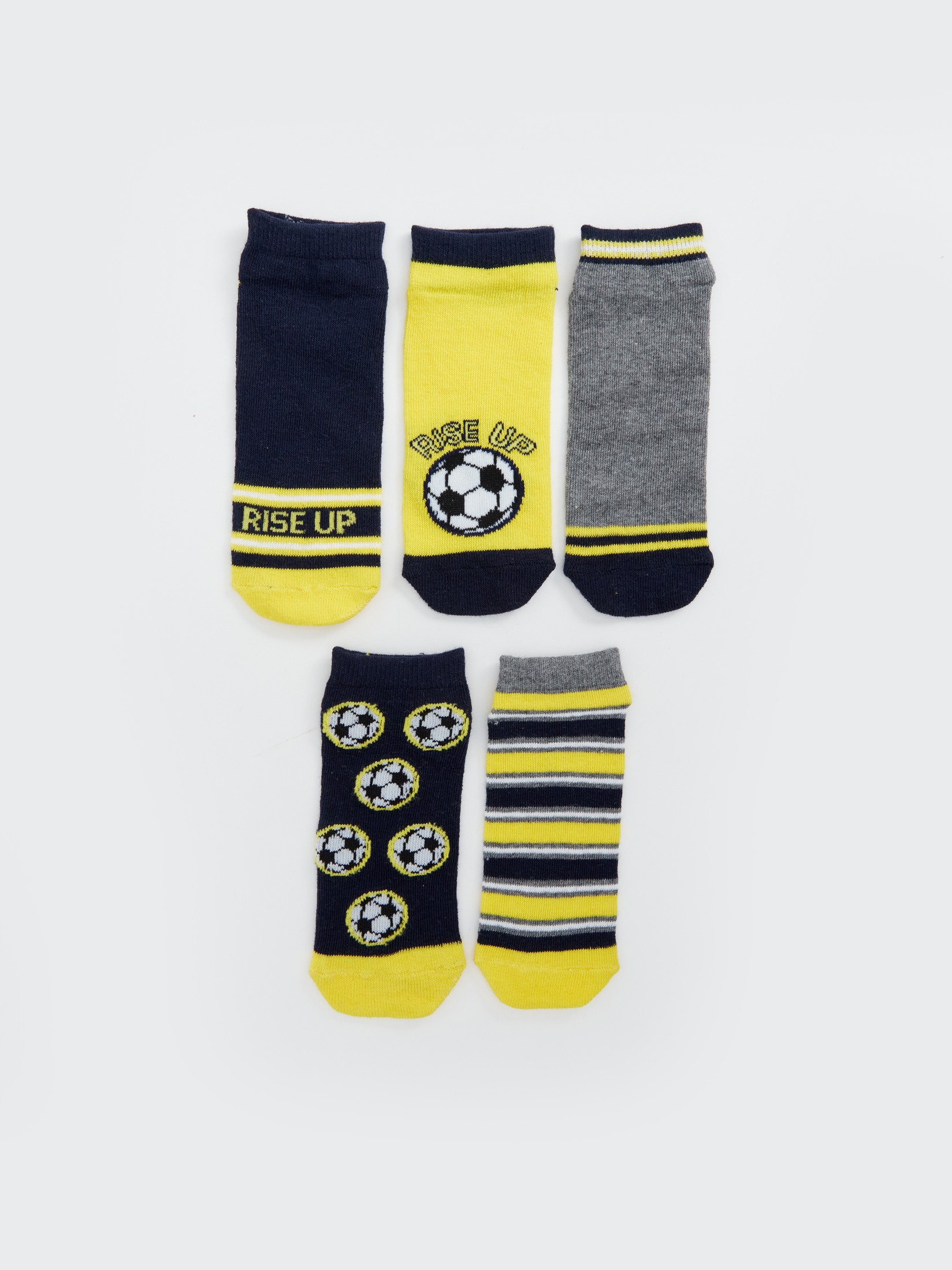 LC Waikiki Čarape za dečake S4CK85Z4-K00, 5 Pari, Crno-Žute