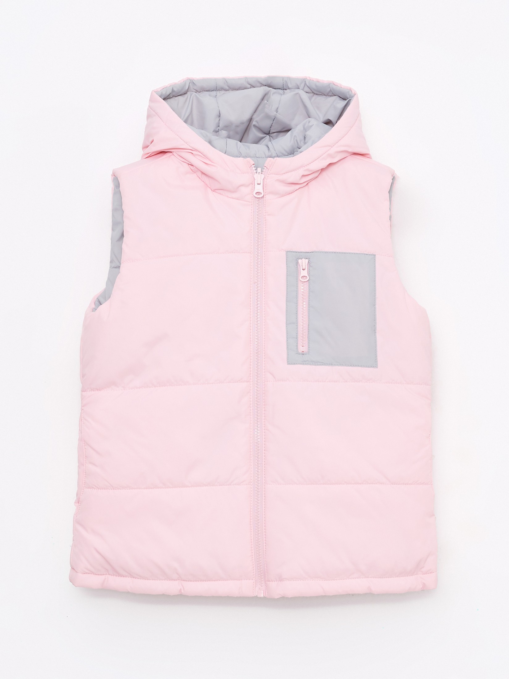 LC Waikiki Prsluk za devojčice S30378Z4-G0G, Roze-Sivi