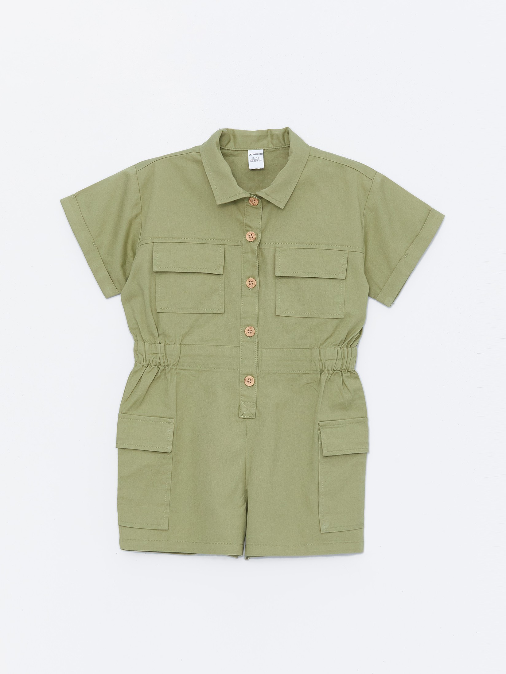 LC Waikiki Kombinezon za devojčice S4AS93Z1-GFJ, Maslinasti