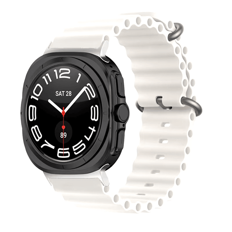 Silikonska narukvica za pametni sat Samsung Galaxy watch Ultra bela 47 mm