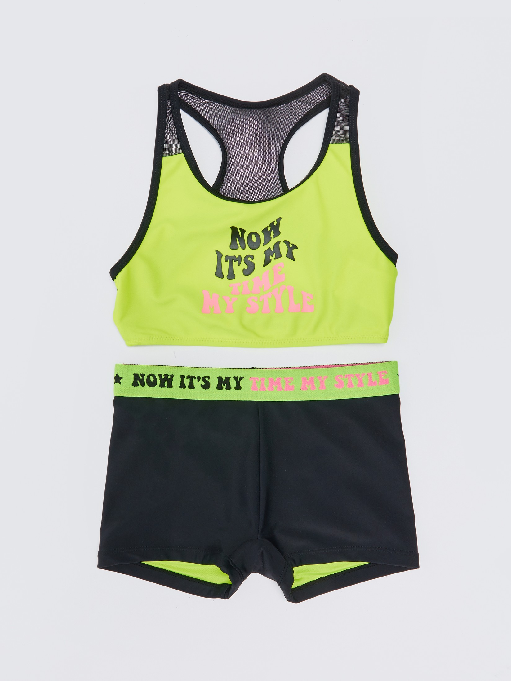 LC Waikiki Kupaći kostim za devojčice S31791Z4-JTM, Žuto-Crni