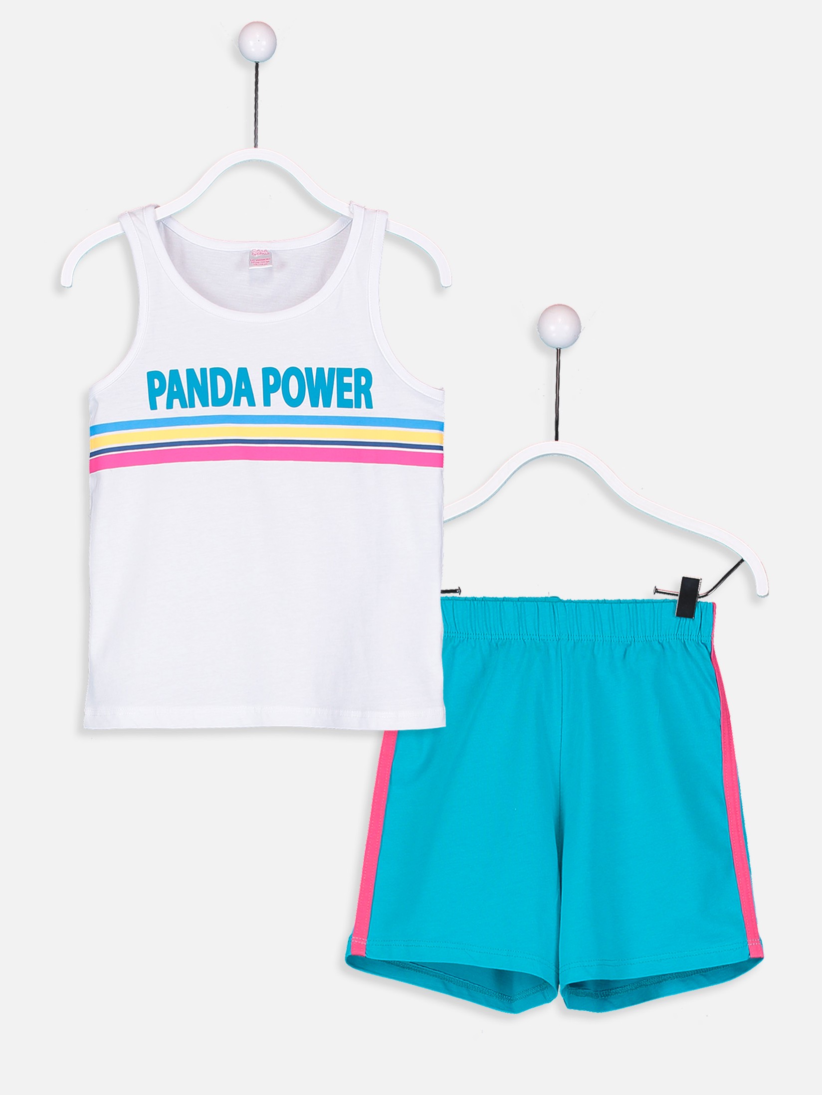 LC Waikiki Pidžama za devojčice 9SG765Z4-E5X, Belo-Plava