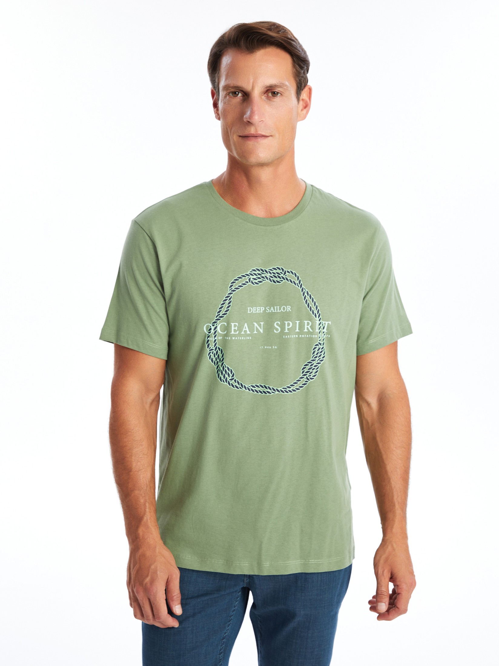 LC Waikiki Muška majica S4KV79Z8-GX7, Zelena