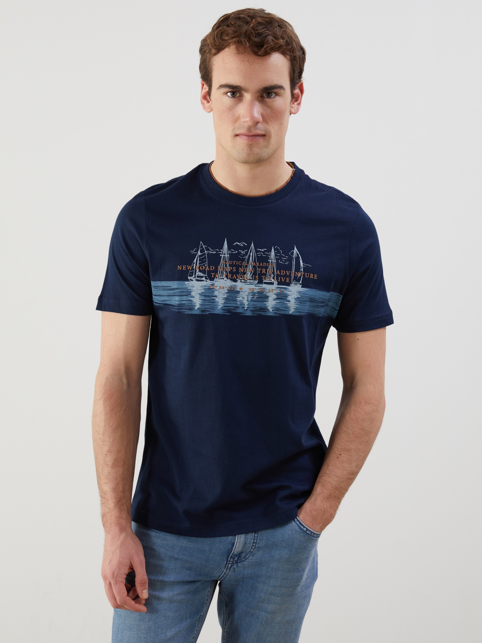 LC Waikiki Muška majica S57318Z8-DWP, Teget