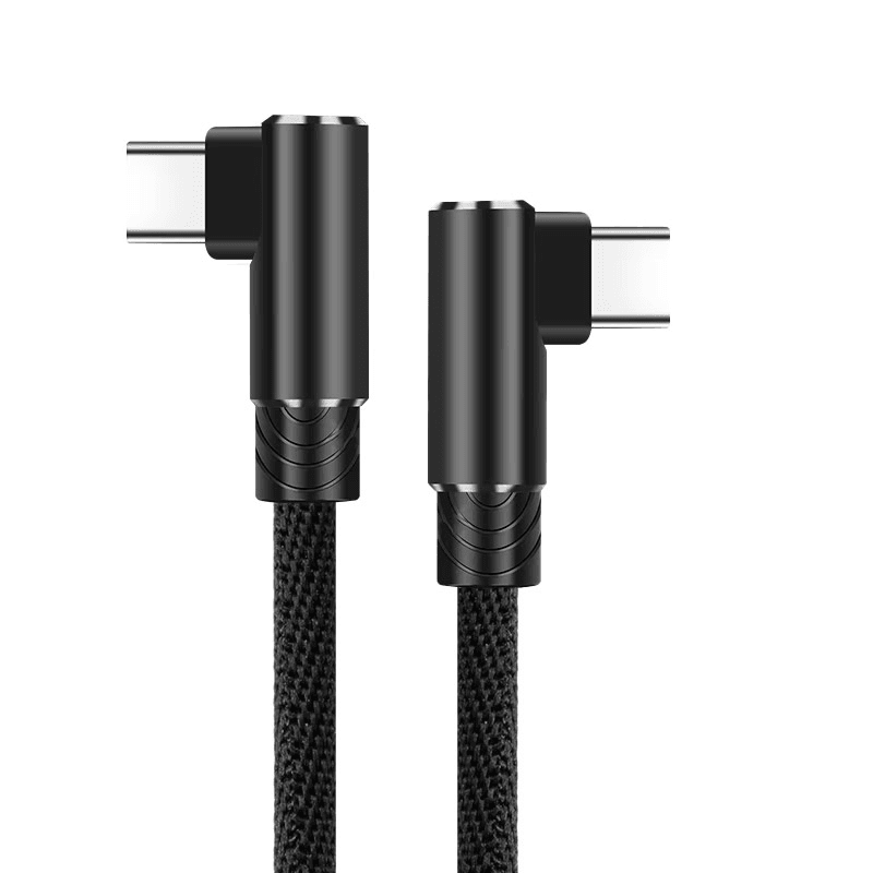 Kabel Type-C na Type-C Elbow crni 1m