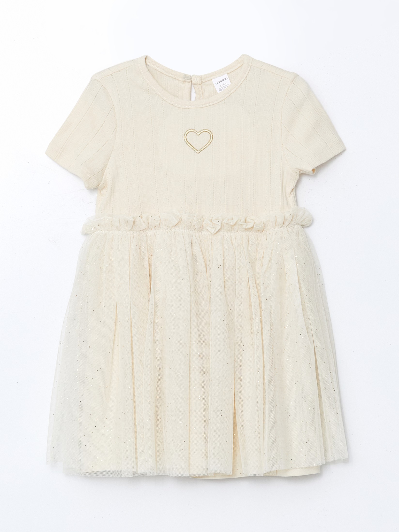 LC Waikiki Haljina za devojčice S59008Z1-FT0, Bež