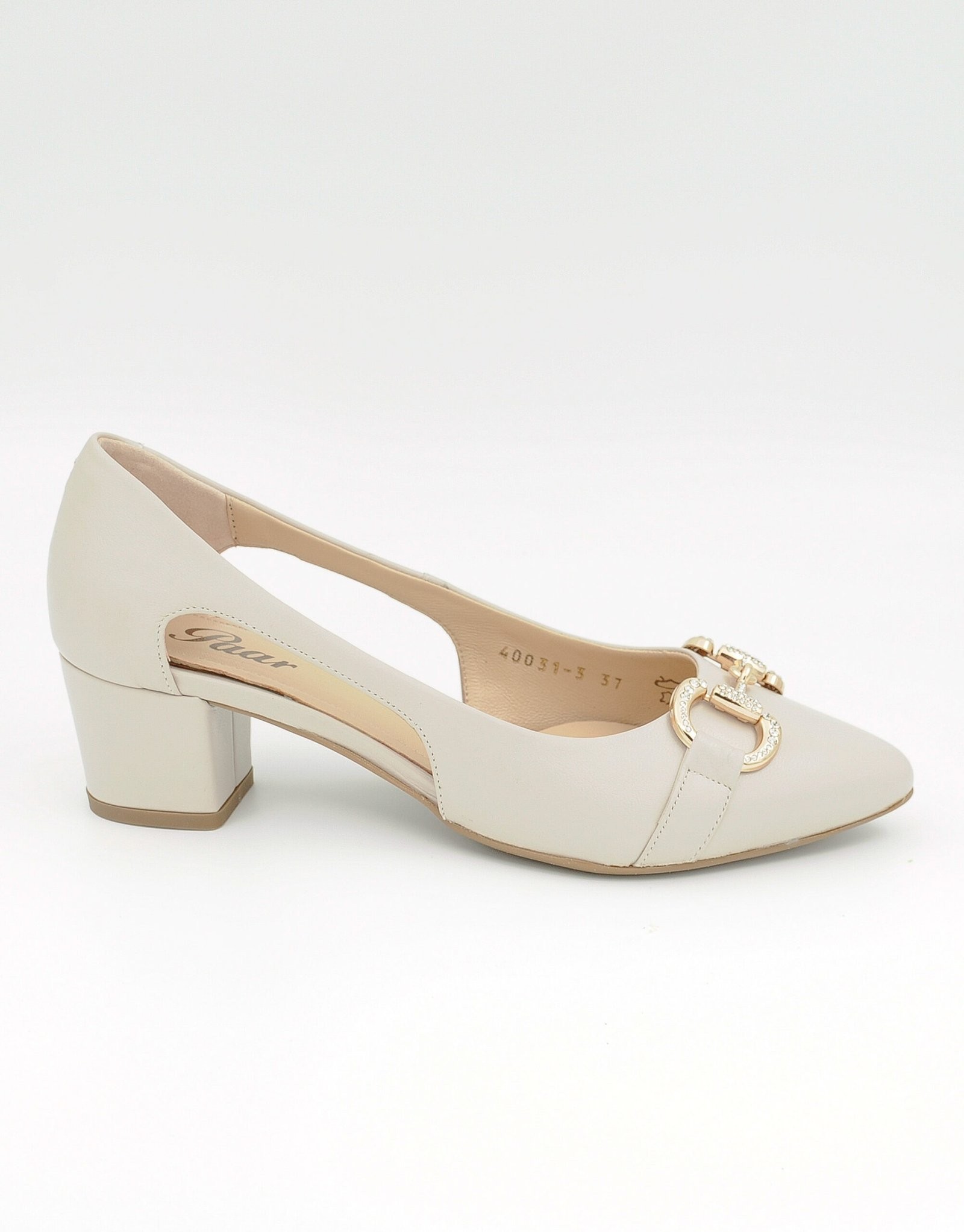 Paar Ženske kožne cipele na štiklu 40031-3, Bež