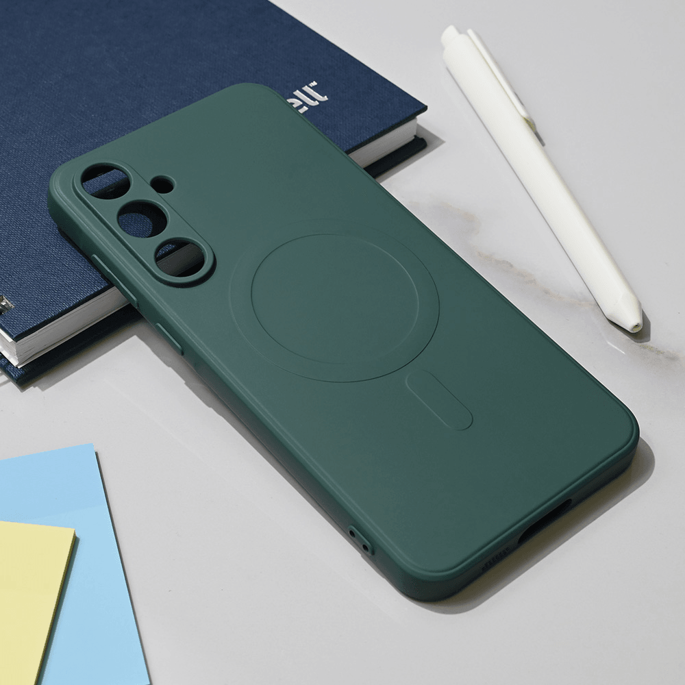 Maska za telefon Samsung A556B Galaxy A55 5G TERACELL GIULIETTA, Magsafe, Tamnozelena