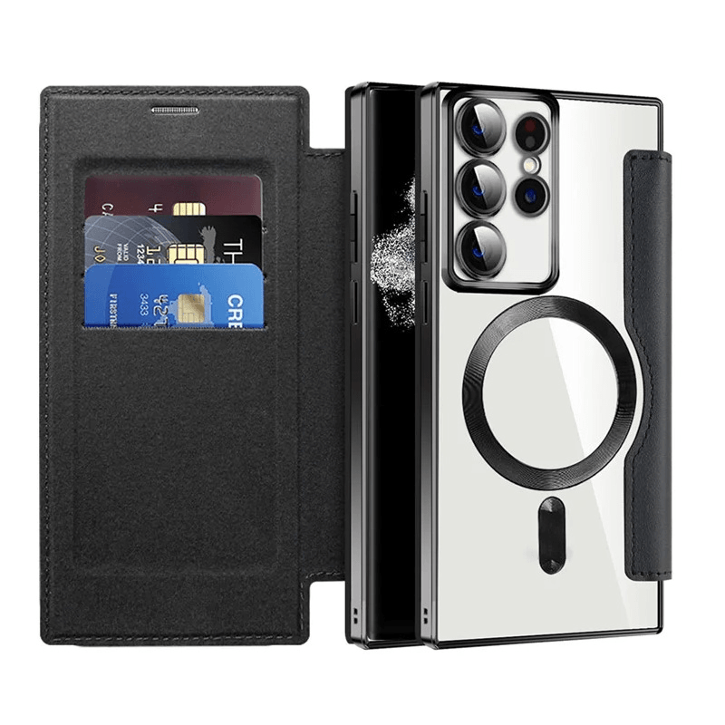 Maskica za Samsung Galaxy S22 Ultra crna Magsafe Lux Bi Fold