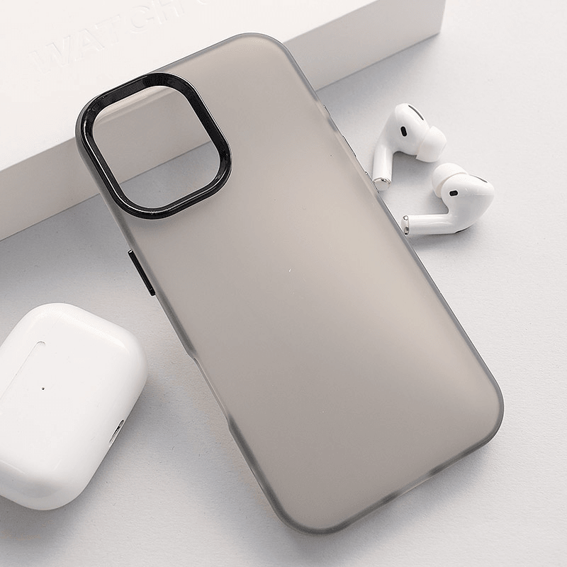 Maska za iPhone 16 Electro Glow Frame crna