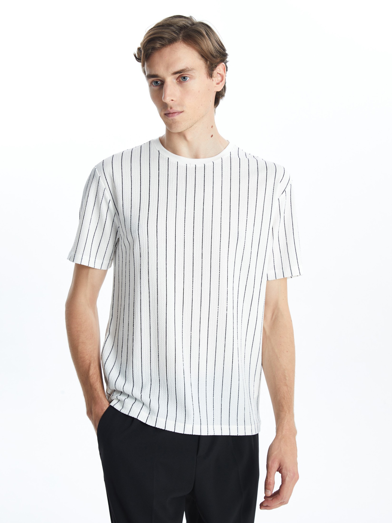 LC Waikiki Muška majica S53483Z8-Q6K, Bela