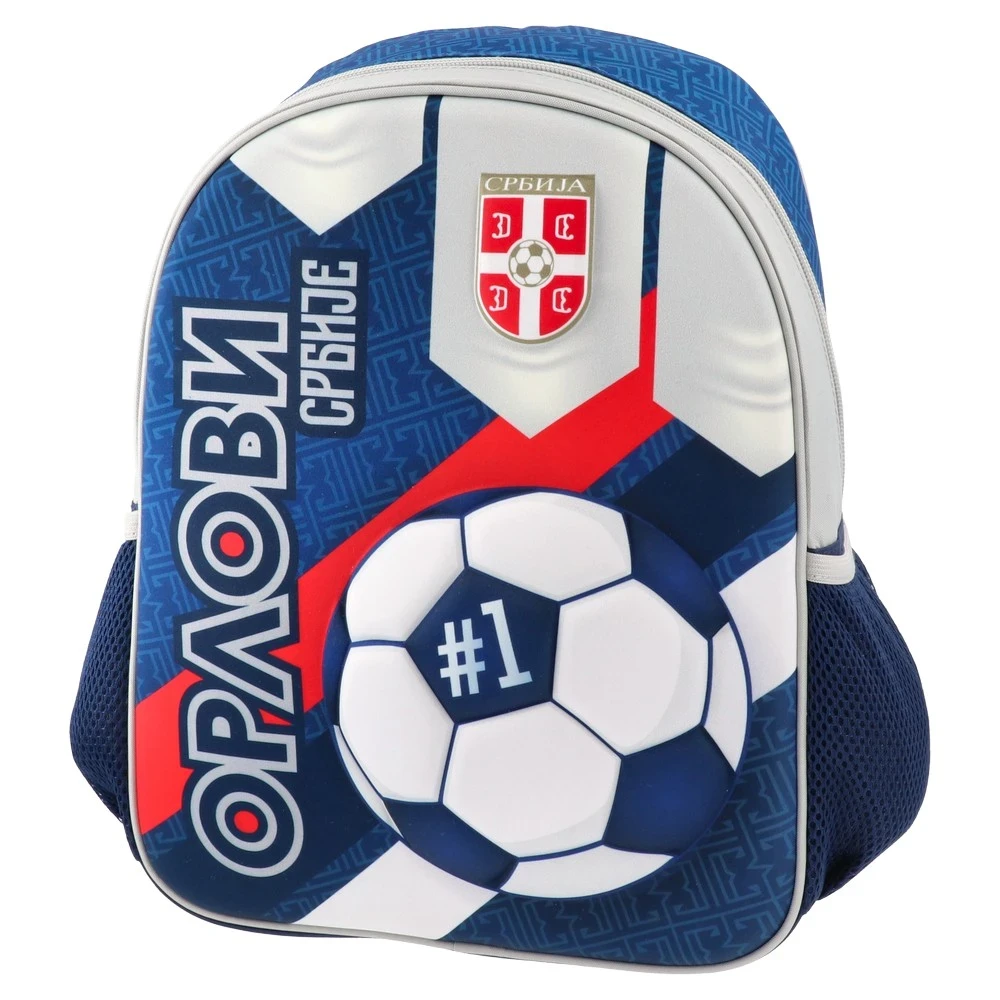 Predškolski ranac 3D Football ball FSS, Plavi