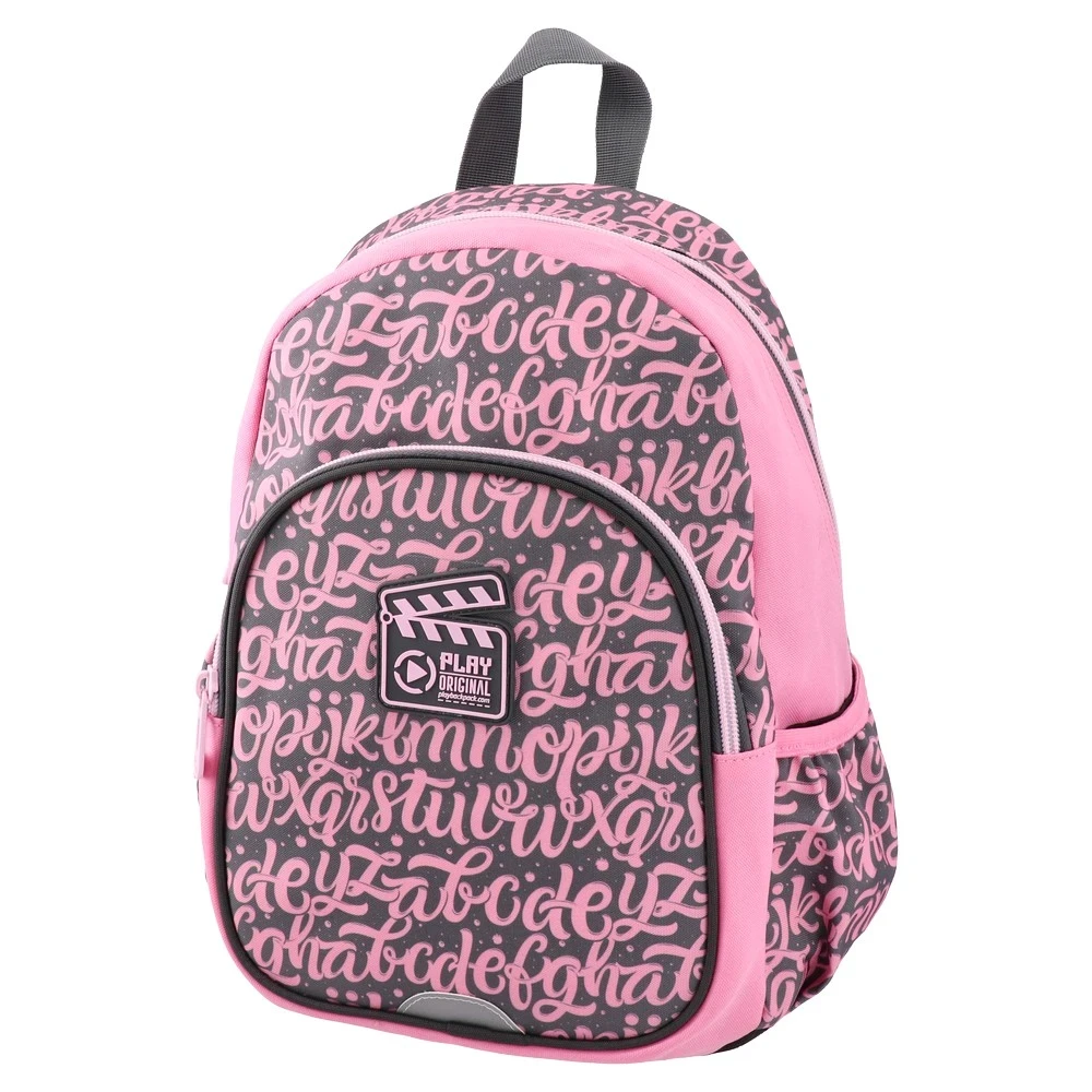 Play Predškolski ranac Fancy Letters P2, Roze-crni