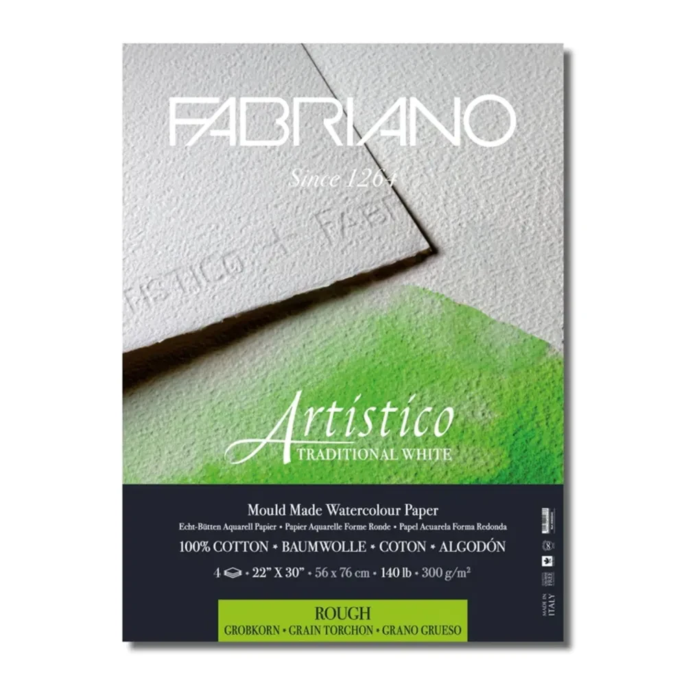 Fabriano Akvarel papir ArtisticoTraditionalWhite, 56x76cm, 300g