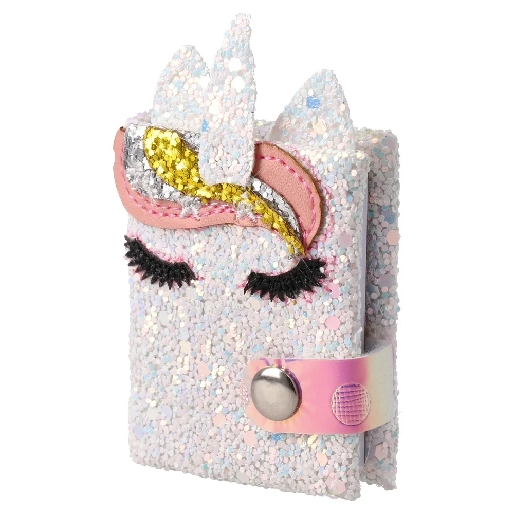 Sjajni mini notes Jednorog Camino, Beli