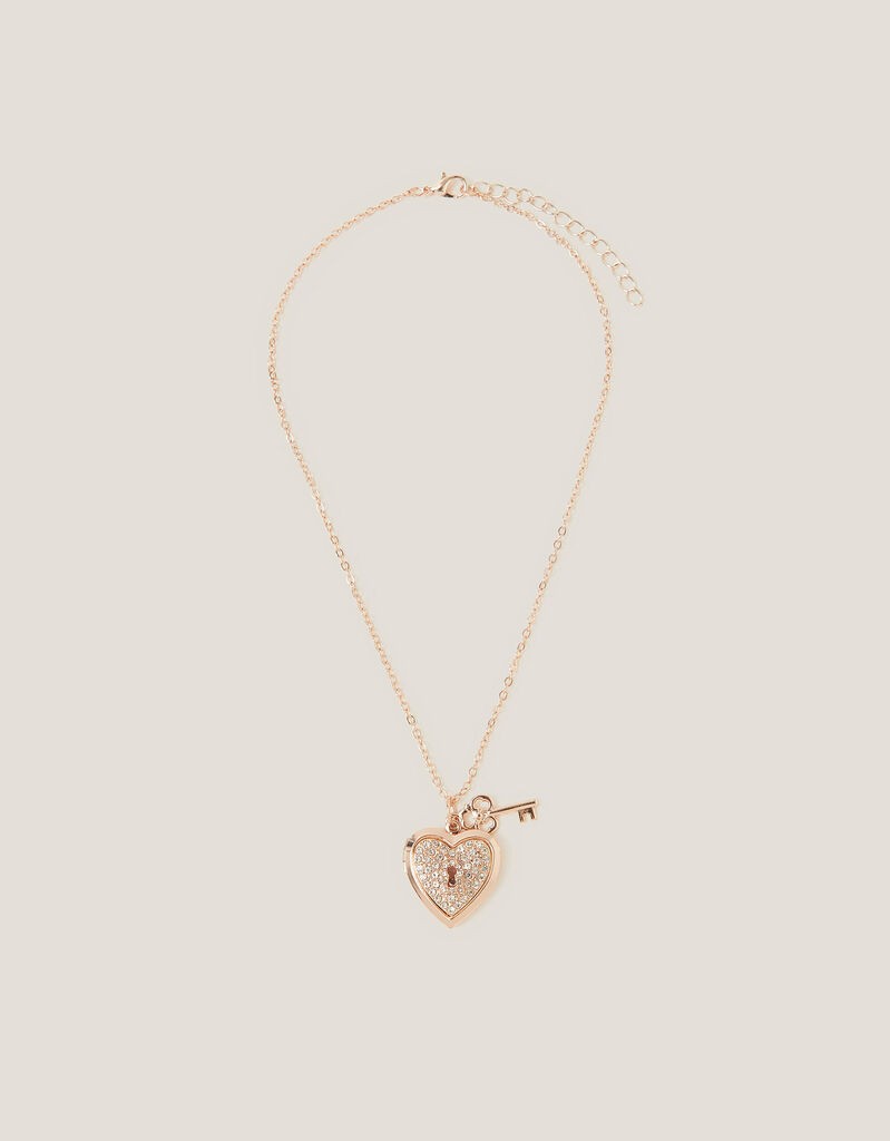 Monsoon Ogrlica za devojčice Heart, Rose gold