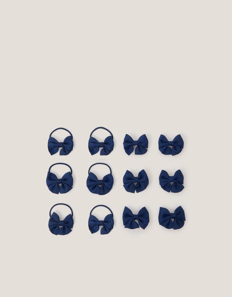 Monsoon Set šnalica i gumica za kosu za devojčice, Teget