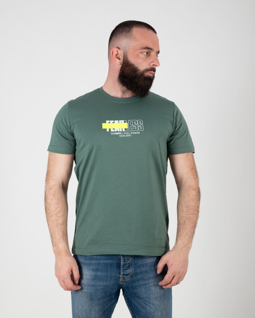 No Copy Muška majica Okruglina 03, Zelena