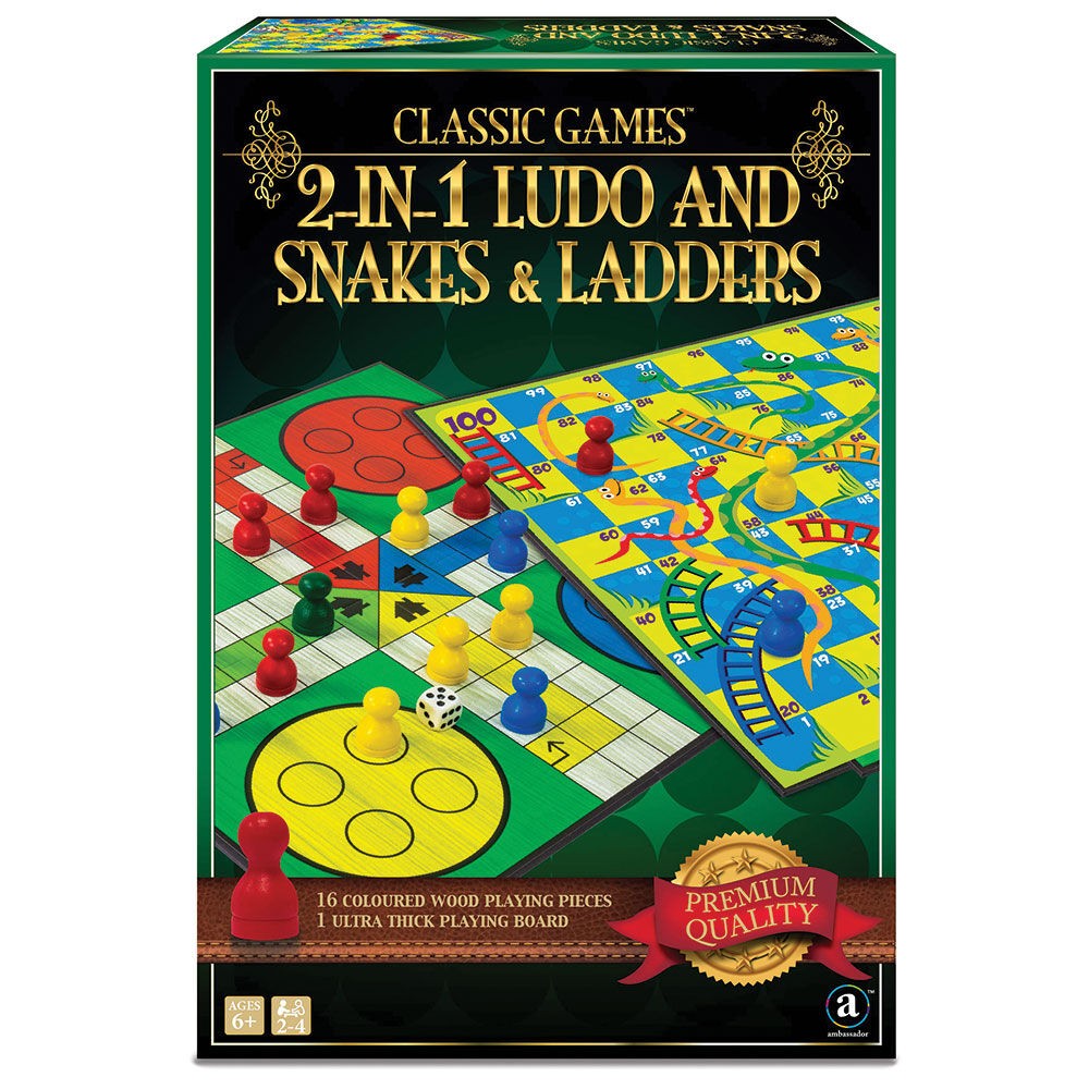 SingaGames Set Klasične društvene igre 2u1, Čoveče ne ljuti se i Zmije i merdevine