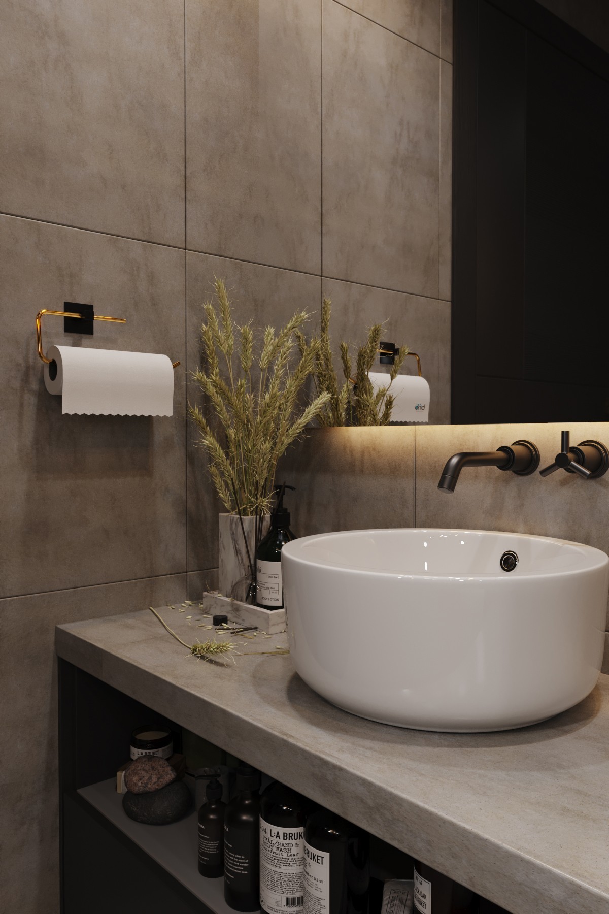 Aberto Design Držač ubrusa Zlatni