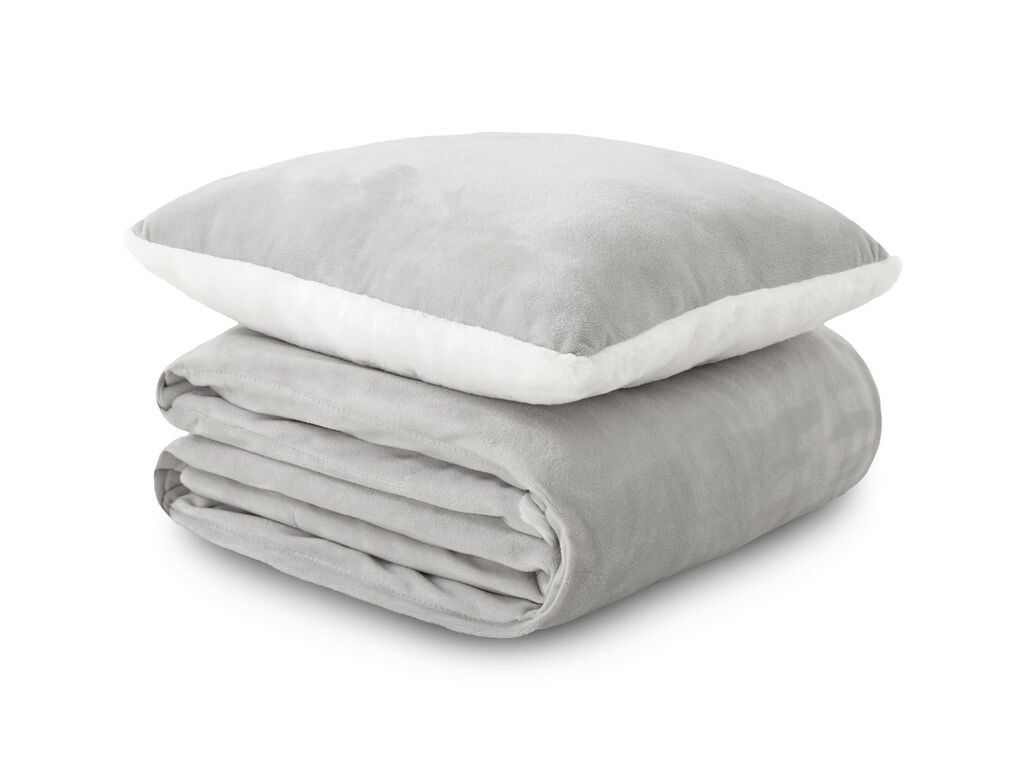 Dormeo Set ćebe i jastuk Warm Hug, 130x190cm, Sivi