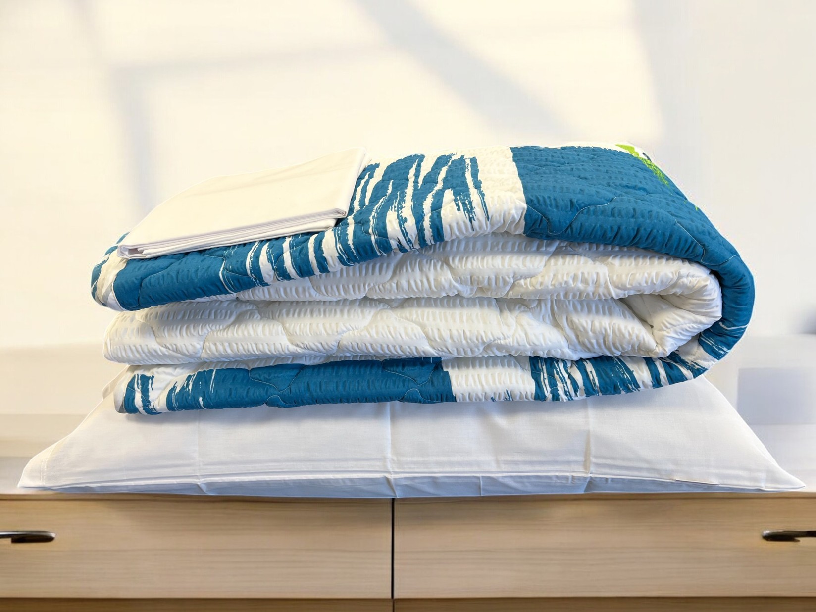 Viktorija Set prekrivač,čaršav i jastučnica, Plavi