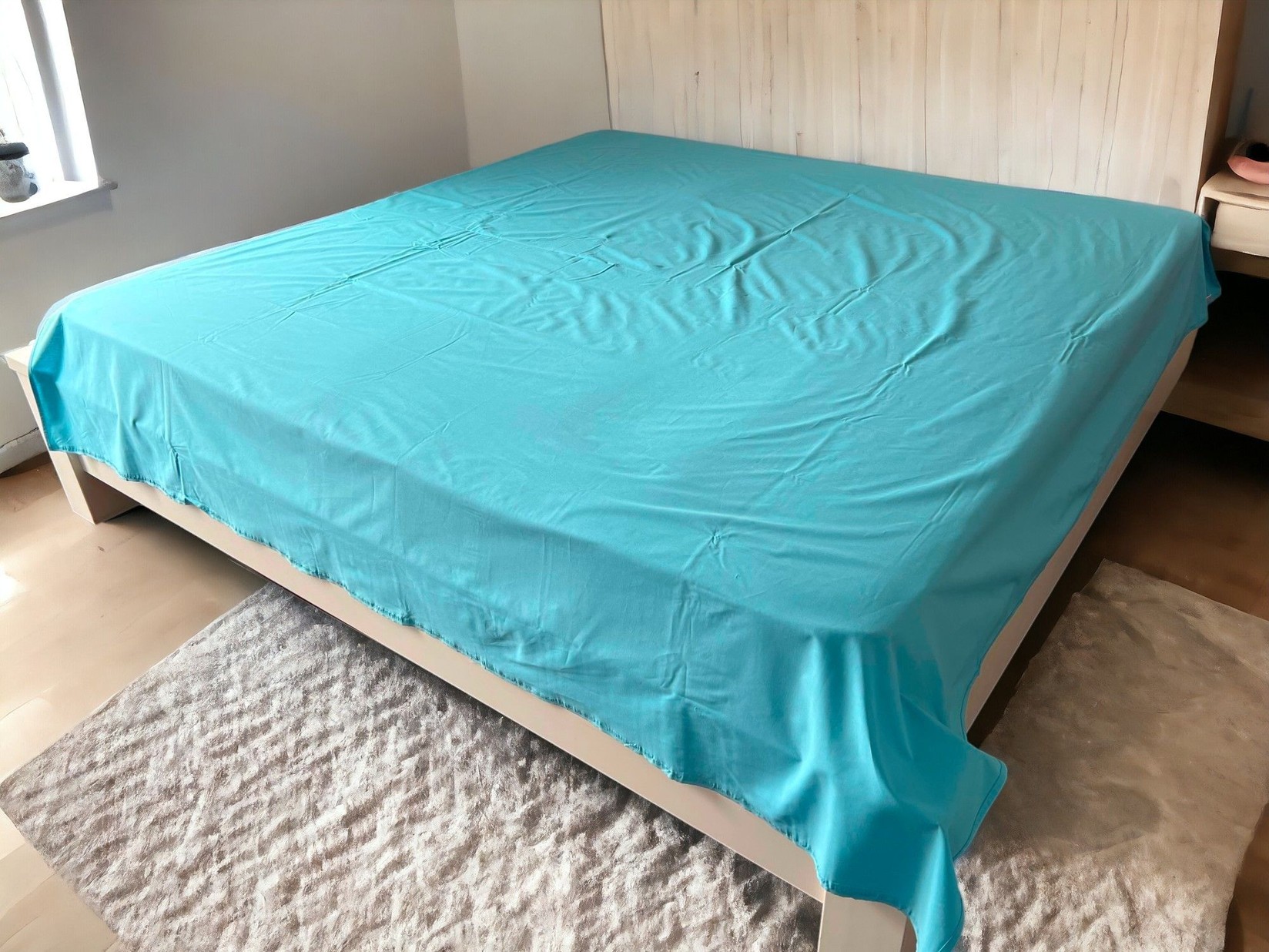 Viktorija Čaršav Ranforce 220x240cm bez lastiša, Tirkizni