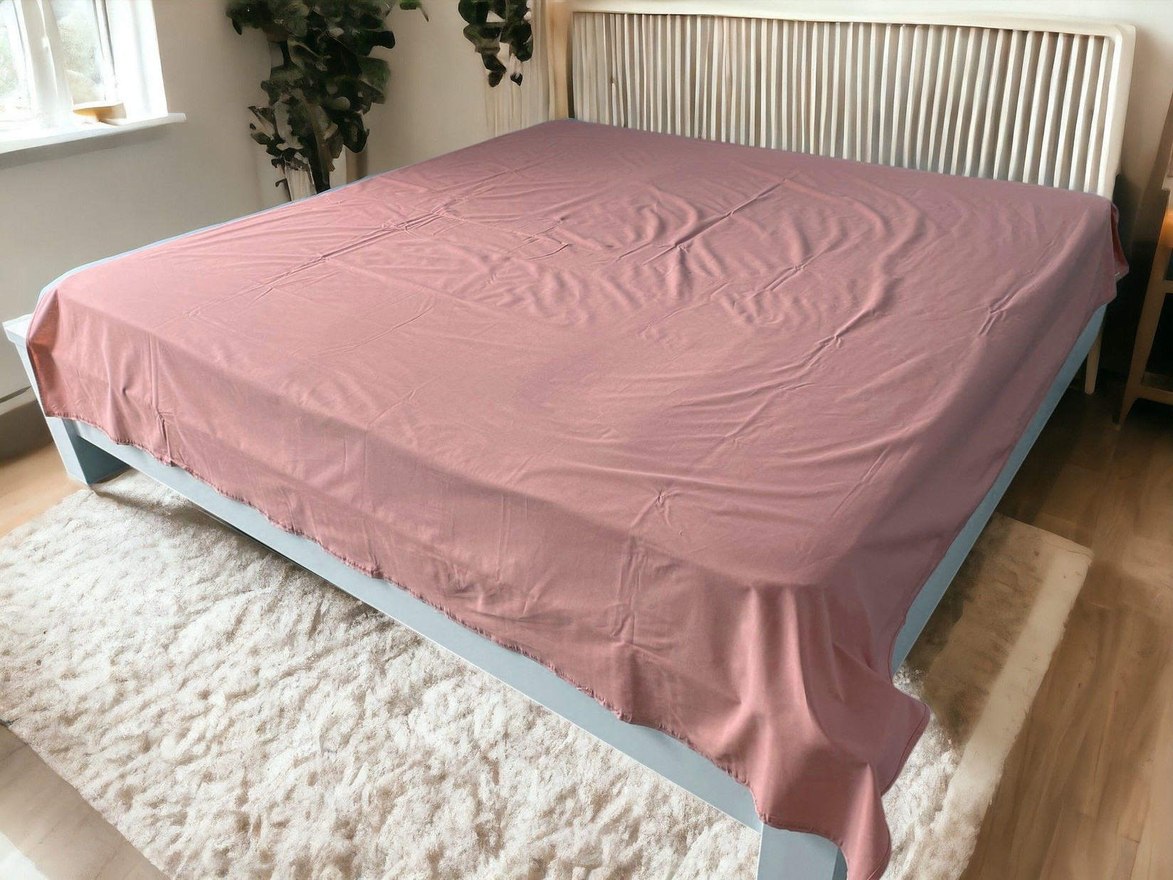 Viktorija Čaršav Ranforce 220x240cm bez lastiša, Roze